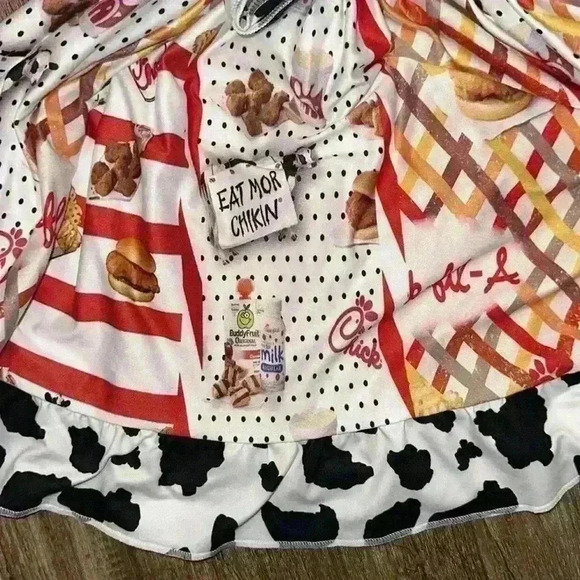 Girls Chick-fil-A long sleeve swing dress 4t - Picture 4 of 4